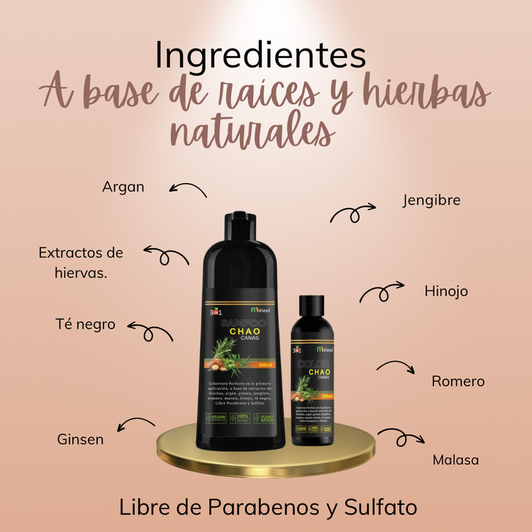 SHAMPOO CHAO CANAS +TRATMIENTO