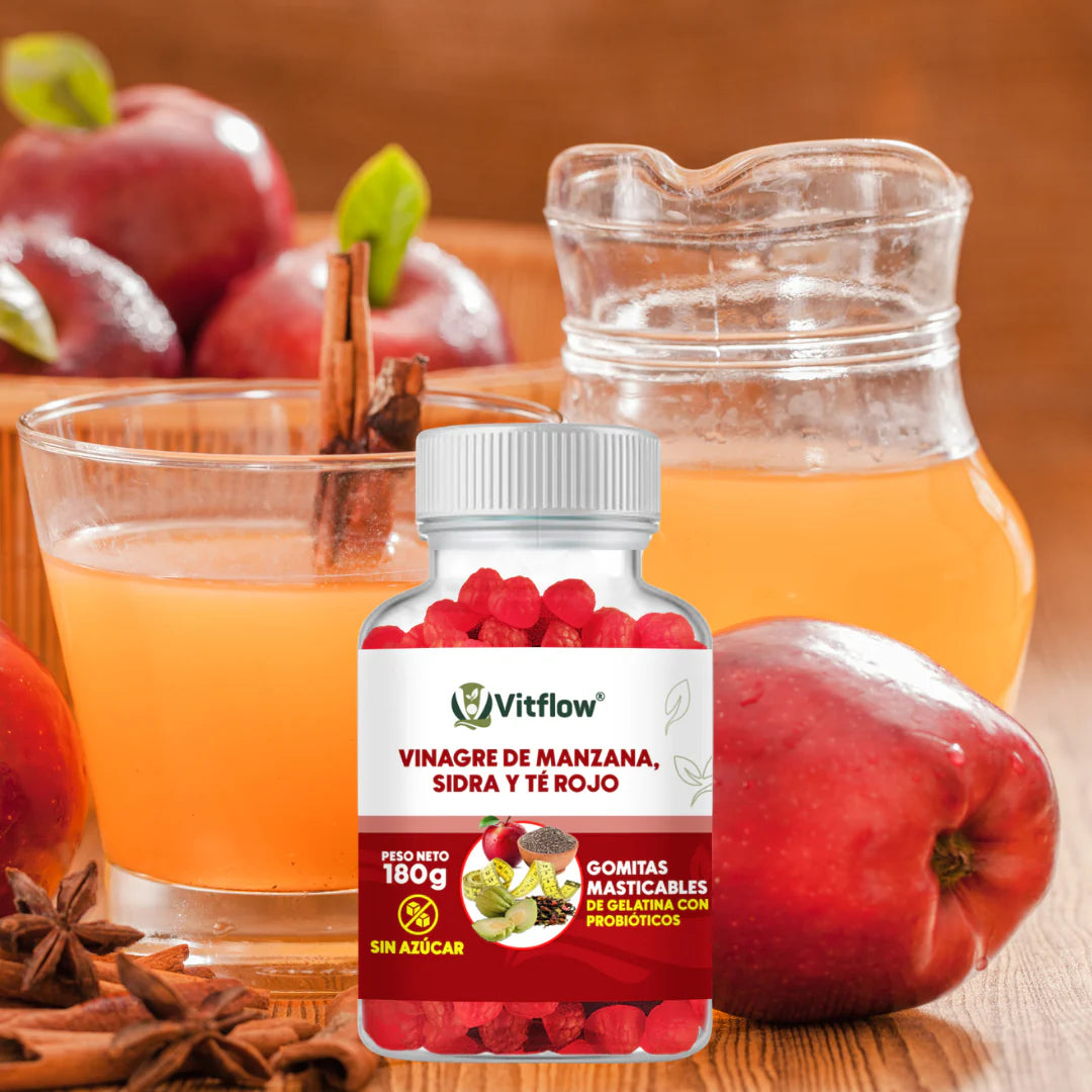 Gomitas de Vinagre de Manzana, Sidra y Té Rojo 🍎