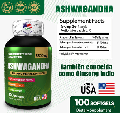 Ashwagandha Americano x100 Cáps.