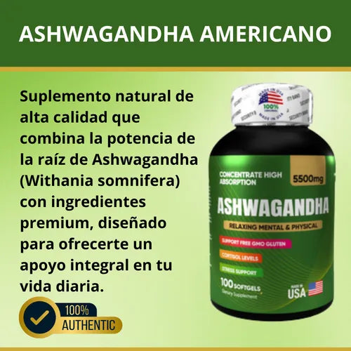 Ashwagandha Americano x100 Cáps.